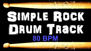 Simple Rock Drum Track 80 BPM Drum Beat for Bass Guitar #417