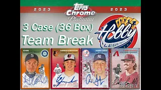 2023 Topps CHROME PLATINUM 3 Case (36 Box) Team Break #5 eBay 06/05/24
