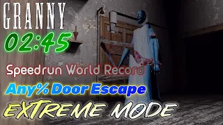 Granny - Extreme Mode Any% Door Escape Speedrun World Record In 2:45.466