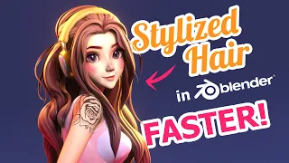 Stylized Hair in Blender - FASTER with Hair Curves!