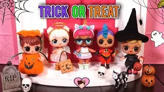 Barbie LOL Surprise Dolls TRICK OR TREAT Halloween Costumes - LOL Families Dollhouse