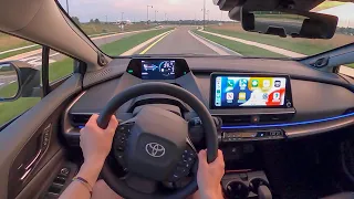 2023 Toyota Prius Limited - POV Night Drive (Binaural Audio)