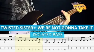 [isolated bass] Twisted Sister - We're not gonna take it / bass cover / playalong with TAB