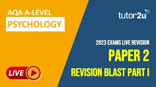 Paper 2 (2023) Revision Blast (Part I) for AQA A-Level Psychology