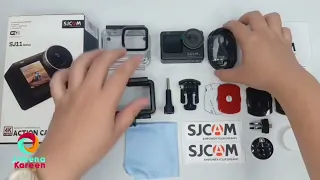 Unboxing Inclusions of SJCAM SJ11 Active Dual Screen 4K Wifi Action Camera