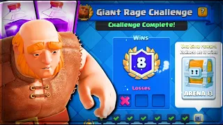 BEST GIANT RAGE CHALLENGE DECK! CLASH ROYALE GIANT RAGE CHALLENGE BEST DECK + EASY WINS!