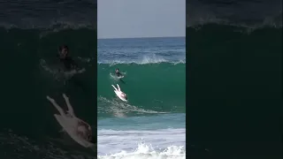 Blow up doll versus Heavy Shorebreak ! #bigwavesurfing #shorebreak #john