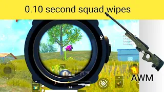 0.10 second squad wipes with Awm #Shorts #pubgmobile #pubglite LION FAMILY GAMING ||