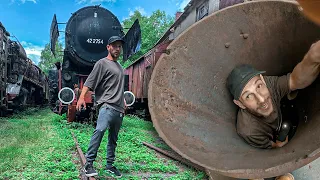 Visiting an Abandoned WW2 TRAIN WRECK GRAVEYARD in Germany!