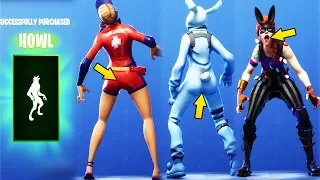 "ME AFTER FORTNITE RELEASED A NEW THICC SKIN"😂 *NEW* HOWL DANCE EMOTE SHOWCASED WITH ALL CHICAS 😍❤️