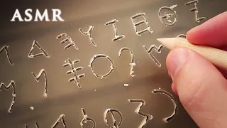 ASMR Ancient Phoenician Alphabet Carving on Wax Tablet | 1 hour