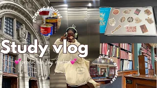 Alevel study vlog💿 national art library//exam motivation //routine //museum//productivity and coffee