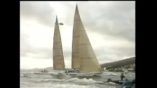 1994 Sydney to Hobart yacht race finish - Tasmania line honors victory, Bob Clifford