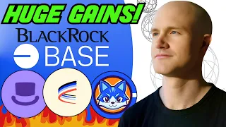 TOP 5 BASE CHAIN CRYPTO ALTCOINS TO 100X IN 2024 (HUGE BLACKROCK INVESTMENT!)