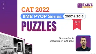 IIM Bangalore | CAT Previous Year Papers | Puzzles | Part 1 | CAT DILR | BYJU'S CAT