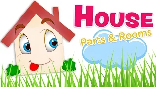 The HOUSE PARTS and ROOMS in English and Spanish for kids