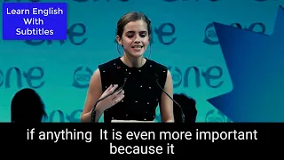 LEARN ENGLISH WITH SUBTITLES | EMMA WATSON: Gender Equality (English Subtitles)