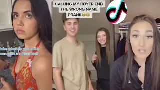 Calling my boyfriend wrong name prank ??! 😜 Tiktok couple pranks - couple pranks tiktok