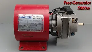 Get 5000w Free Energy with Water Pump Motor and Fan Motor