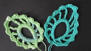 Crochet leaf Ирландские листики Вязание крючком  урок 344