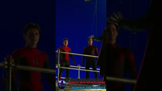 Spider-Man No Way Home behind the scenes featuring Andrew Garfield, Tobey Maguire and Tom Holland