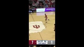 Keisei Tominaga Steal & Transition Fade-Away Three vs. Indiana | Nebraska Men's Basketball