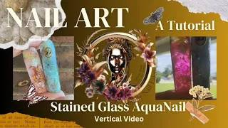 Stained Glass Aquarium Nails | Aqua Nail Tutorial | Luxury Press On Nails Tutorial