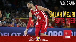 Salah Mejri Highlight 15pts 7reb Tunisia vs Spain FIBA World Cup, Aug.31 2019