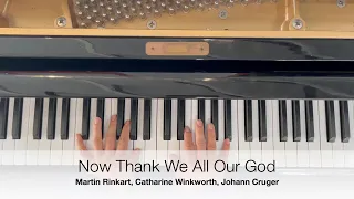 Now Thank We All Our God (easy piano hymn tutorial for beginners and kids)