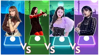 Blackpink Pink Venom 🆚 Jisoo Flower 🆚 Fifty Fifty Cupid 🆚 Wednesday Bloody Mary 💥 Goes Tiles Hop 💥