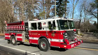 Purchase Fire Engine 241 and Rescue 30 Responding BIG TIME on Purchase Street in Purchase, NY