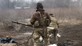 Ukrainian Soldiers Operating an SPG-9 Recoilless Gun [Ukraine]