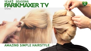 Оригинальная торжественная прическа Amazing simple hairstyle парикмахер тв parikmaxer.tv