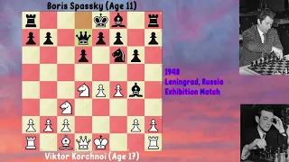 Viktor Korchnoi (Age 17) Vs. Boris Spassky (Age 11)