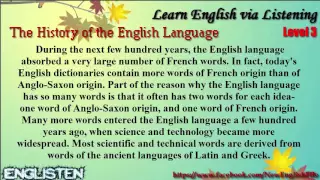 The History of the English Language Learn English via Listening Level 3 Unit 10