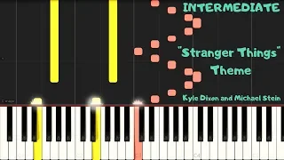 "Stranger Things" Theme by Kyle Dixon and Michael Stein - INTERMEDIATE Piano Tutorial