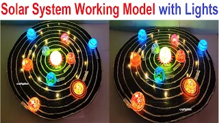 solar system working model for science exhibition with lights and stars - diy | craftpiller