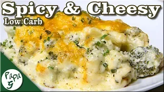 Spicy – Cheesy Broccoli and Riced Cauliflower – Low Carb Keto Casserole