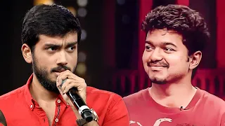 Kalidas Jayaram's mind-blowing imitation of Thalapathy Vijay at South Movie Awards