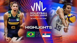 🇧🇷 BRA vs. 🇷🇸 SRB - Highlights Week 2 | Women's VNL 2023