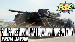 Philippines Arrival 1 Squadron of Type 74 Tanks Donated by Japan For the Philippine Army