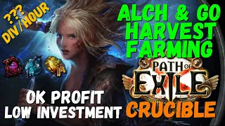 POE 3.21, 3.22 Alch & Go Harvest Farming for 1 Hour, Full Run