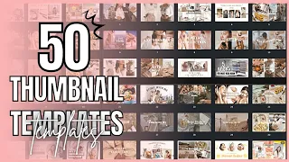 50 Free Aesthetic YouTube Thumbnail Templates 2022 | Canva Tutorial | With Download Links