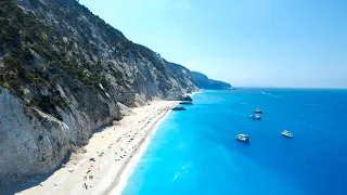 Best Beaches 📍 Kathisma Beach, Lefkada Greece 🎵 Deep House Drone 4K Footage