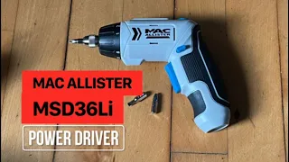 MAC ALLISTER MSD36-Li POWER DRIVER