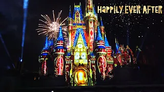 Disney Happily Ever After Fireworks Magic Kingdom Close Up 4k View