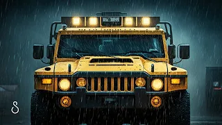 Heavy Rain On Hummer Truck 🌧️ Black Screen | 12 Hours | Sleep In Series