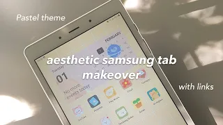 How to make your Samsung tab look aesthetic ✨ Pastel theme with links 🍓