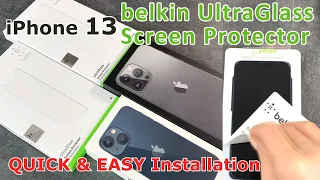 belkin UltraGlass Screen Protector iPhone 13 Pro Max & 13 Mini Installation/Applying