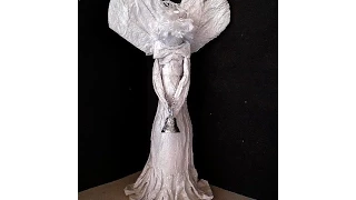 DIY - ELEGANT PAPIER MACHE ANGEL Sculpture, Free standing angel, mantel decoration, Christmas angel